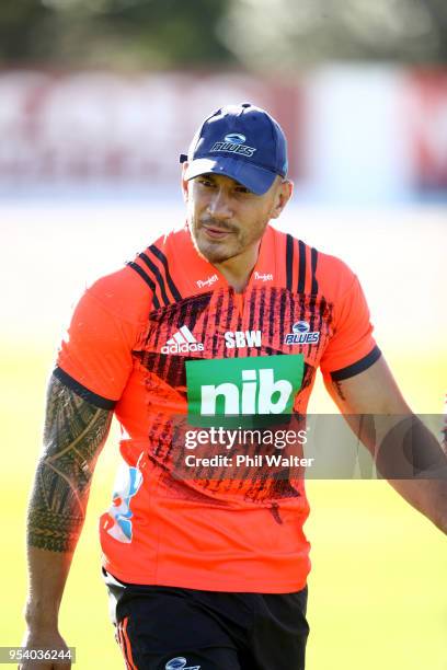 Sonny Bill Williams of the Blues during a Blues Super Rugby training session at Alexandra Park on May 3, 2018 in Auckland, New Zealand.