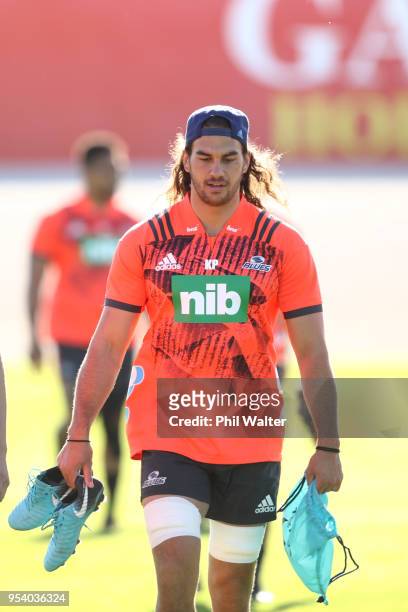 Kara Pryor of the Blues during a Blues Super Rugby training session at Alexandra Park on May 3, 2018 in Auckland, New Zealand.