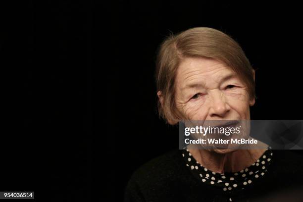 Glenda Jackson attends the 2018 Tony Awards Meet The Nominees Press Junket on May 2, 2018 at the Intercontinental Hotel in New York City.