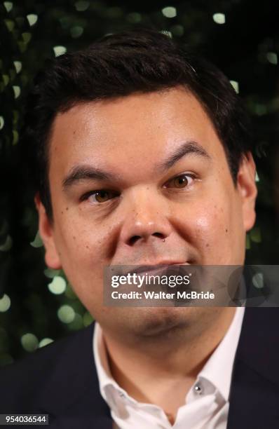 Robert Lopez attends the 2018 Tony Awards Meet The Nominees Press Junket on May 2, 2018 at the Intercontinental Hotel in New York City.