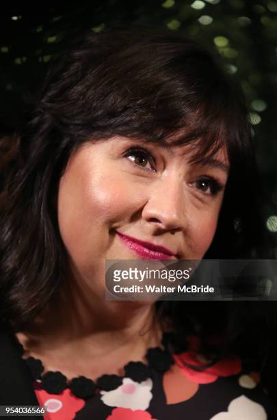Kristen Anderson-Lopez attends the 2018 Tony Awards Meet The Nominees Press Junket on May 2, 2018 at the Intercontinental Hotel in New York City.