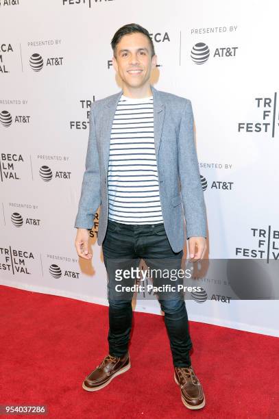Matthew Lopez attends Tribeca Film Festival premiere of Every Act of Life at SVA Theater.
