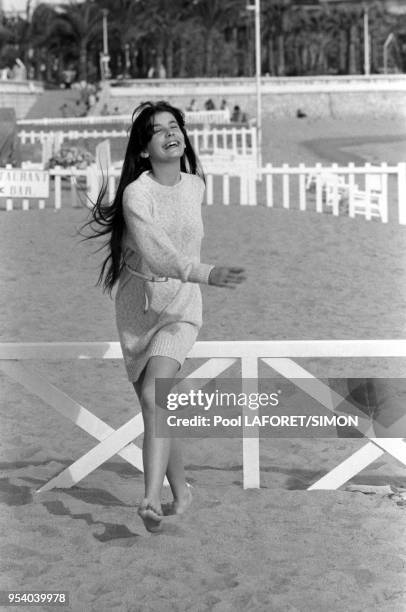 Ariel Besse lors du Festival de Cannes en mai 1981, France.