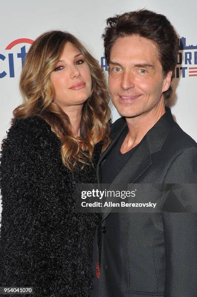 Daisy Fuentes and Richard Marx attend the World Premiere of "Michael Bolton's American Dream: Detroit" at Pacific Theatres at The Grove on May 2,...