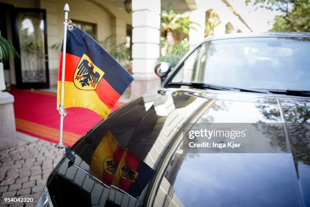 The car of German Foreign Minister Maas before leaving to the African Union, on May 03, 2018 in Addis Ababa, Ethiopia. Maas is on a three day trip to...