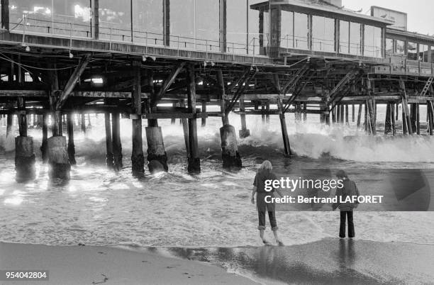 La jetée de Redondo Beach Pier à Los Angeles en décembre 1981, Etats-Unis.