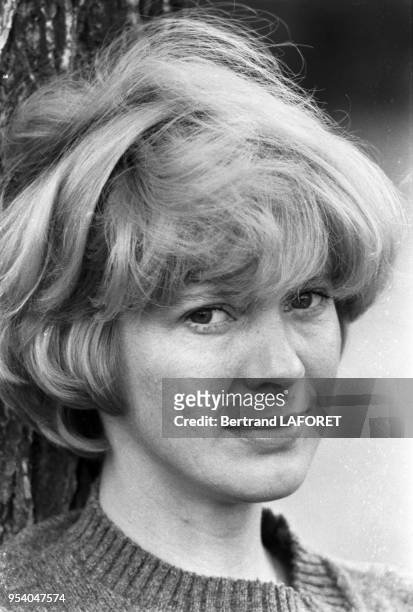 Actrice américaine Mimsy Farmer à Paris en octobre 1982, France.