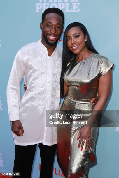 Actors Jeremy Tardy and Nia Jervier attends the Screening Of Netflix's "Dear White People" Season 2 - Arrivals at ArcLight Cinemas on May 2, 2018 in...