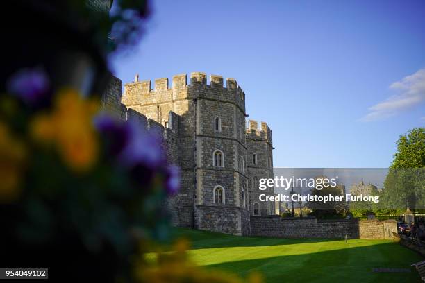 General view of Windsor Castle as it prepares for the weddiing of Prince Harry and his fiance, US actress Meghan Markle, May 2, 2018 in Windsor,...