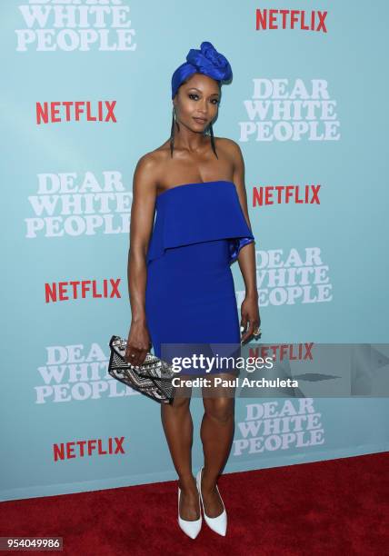 Actress Yaya DaCosta attends the screening of Netflix's "Dear White People" season 2 at ArcLight Cinemas on May 2, 2018 in Hollywood, California.