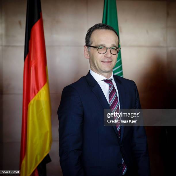 German Foreign Minister Heiko Maas attends a meeting at the African Union, on May 03, 2018 in Addis Ababa, Ethiopia. Maas is on a three day trip to...