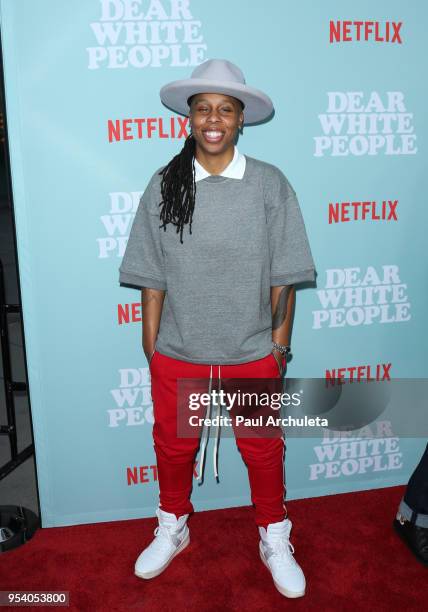 Actress Lena Waithe attends the screening of Netflix's "Dear White People" season 2 at ArcLight Cinemas on May 2, 2018 in Hollywood, California.