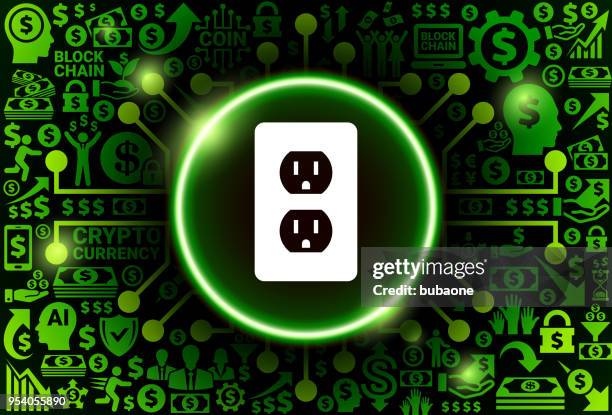 outlet icon on money and cryptocurrency background - powerpoint background stock illustrations