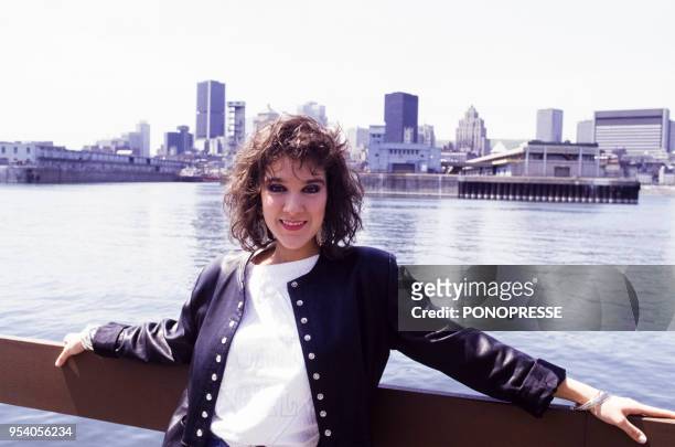 Céline Dion en mai 1987 à Montréal, Canada.