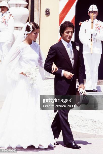 Mariage de Caroline de Monaco et de Philippe Junot à Monte-Carlo en juin 1978, Monaco.