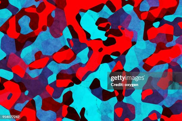 abstract spotted red and blue pattern background - noise pop stock pictures, royalty-free photos & images