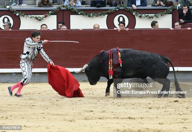Gonzalo Caballero performs during the bullfight festivity Goyesca 2 de Mayo at Las Ventas bullring on May 2, 2018 in Madrid, Spain.