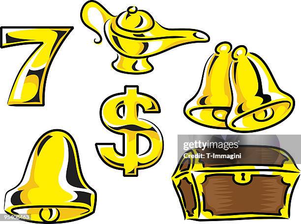 fortune set - noise machine stock illustrations