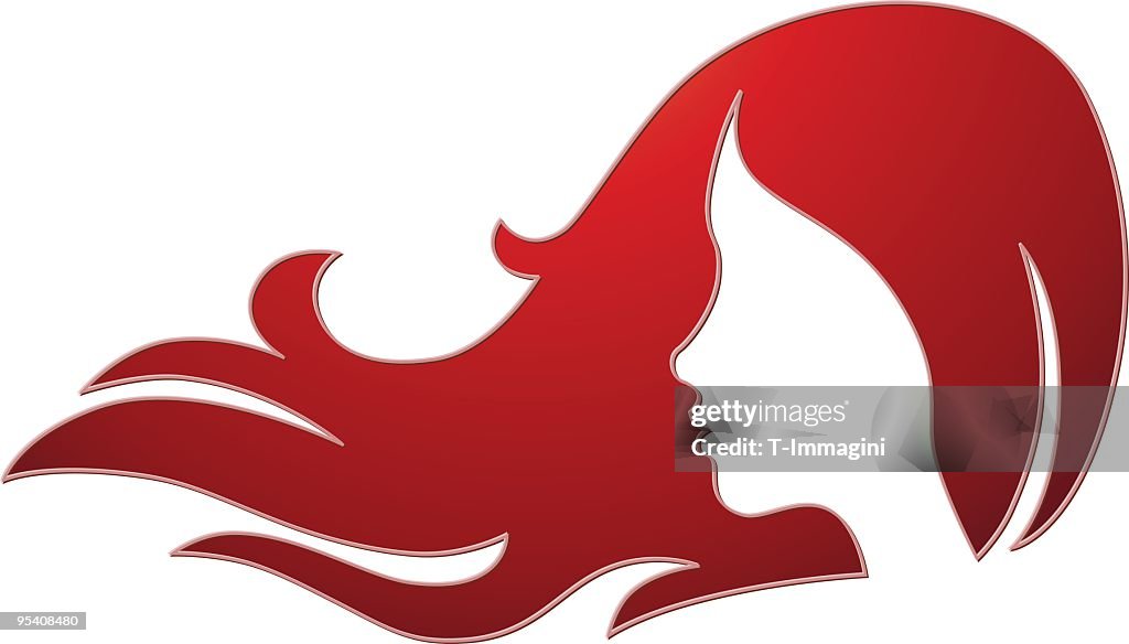 Zodiac red Jungfrau