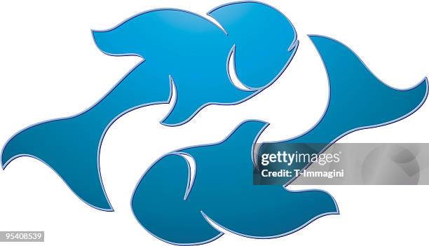 zodiac sky pisces - jupiter stock illustrations
