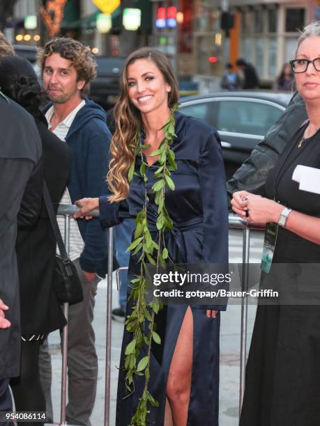 Lyndie Irons is seen outside 'Andy Iron's Kissed By God' World Premiere at Regency Village Theatre on May 02, 2018 in Los Angeles, California.