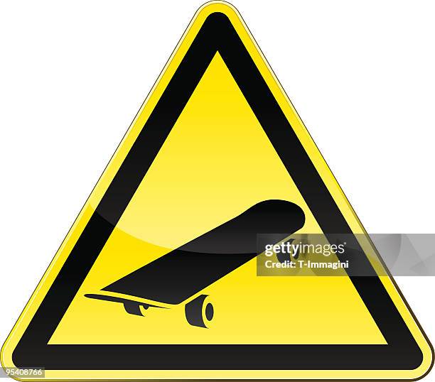 skate alert - kids getting in trouble stock illustrations