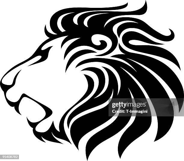 stockillustraties, clipart, cartoons en iconen met lion - animal mane