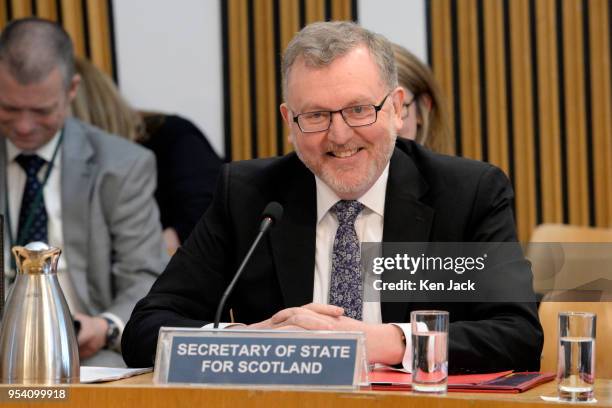 David Mundell, Secretary of State for Scotland in the UK Government, gives evidence to the Finance and Constitution Committee of the Scottish...