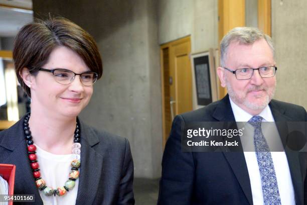 David Mundell, Secretary of State for Scotland in the UK Government, and Chloe Smith, Minister for the Constitution in the Cabinet Office, arrive to...