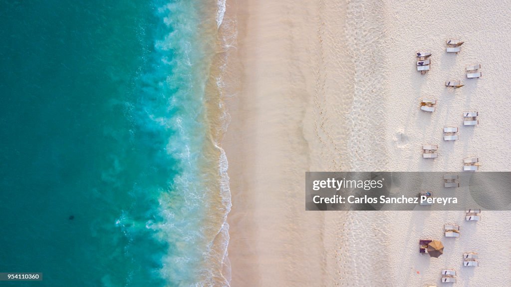 Aerial beach view