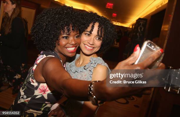 LaChanze and Lauren Ridloff pose at The 2018 Tony Award "Meet The Nominees" photo call & press junket at The Intercontinental New York Times Square...