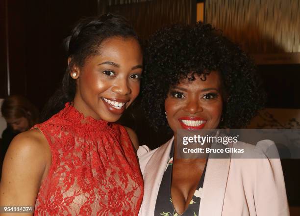 Hailey Kilgore and LaChanze pose at The 2018 Tony Award "Meet The Nominees" photo call & press junket at The Intercontinental New York Times Square...