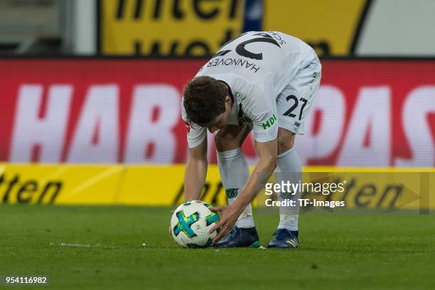 Pirmin Schwegler of Hannover controls the ball during the Bundesliga match between TSG 1899 Hoffenheim and Hannover 96 at Wirsol Rhein-Neckar-Arena...