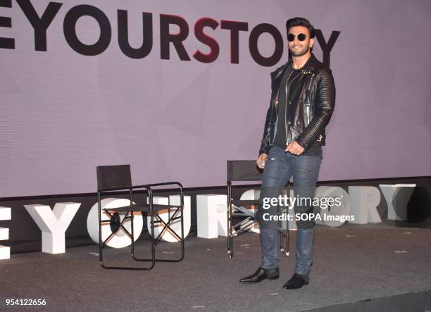 Indian film actor Ranveer Singh launches Carreras global campaign #DriveYourStory in Mumbai.