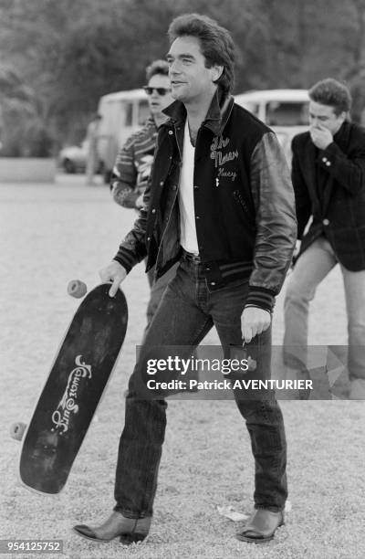 Huey Lewis à Paris en novembre 1986, France.