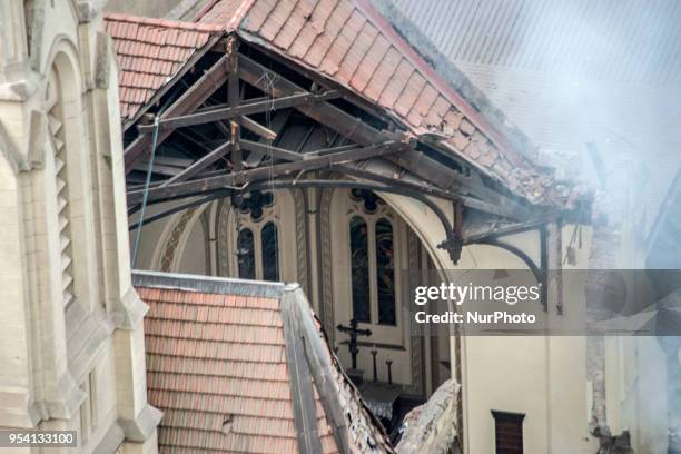 View of building collpsed in Sao Paulo, Brazil, on 2 May 218. Firefighter Captain Marcos Palumbo confirmed three more officially missing victims...