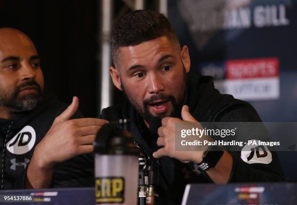 Tony Bellew during the press conference at the Park Plaza, London.