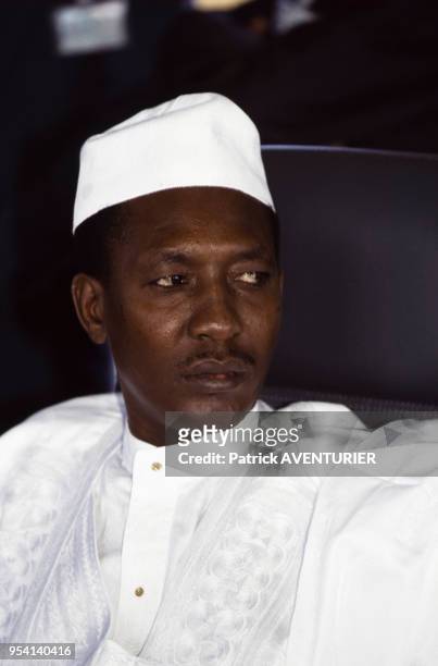Idriss Déby, président du Tcahd le 1er septembre 1994 à Tripoli, Libye.