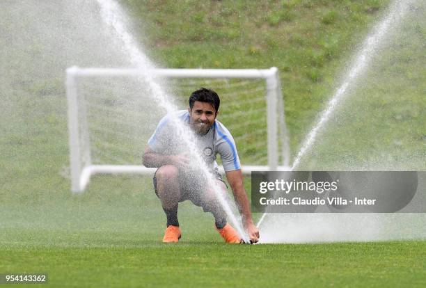 Citadin Martins Eder of FC Internazionale looks on during the FC Internazionale training session at the club's training ground Suning Training Center...