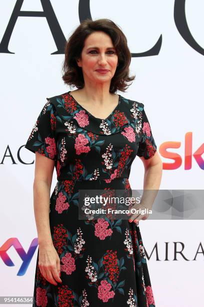 Actress Lorenza Indovina attends 'Il Miracolo' photocall at The Space Cinema Moderno on May 3, 2018 in Rome, Italy.