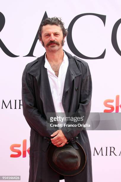 Actor Guido Caprino attends 'Il Miracolo' photocall at The Space Cinema Moderno on May 3, 2018 in Rome, Italy.