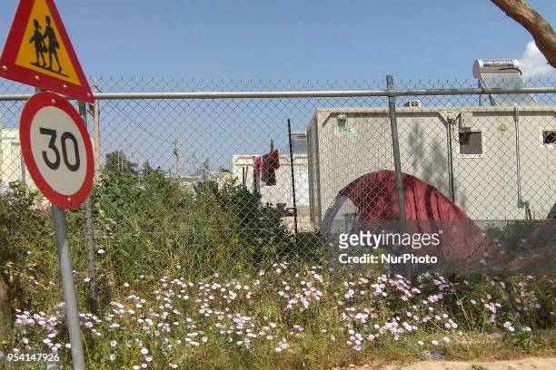 New tents are settled in Diavata &quot;Anagnostopoulou&quot; refugee camp in Thessaloniki Greece. The flows of refugees and migrants are increased up...