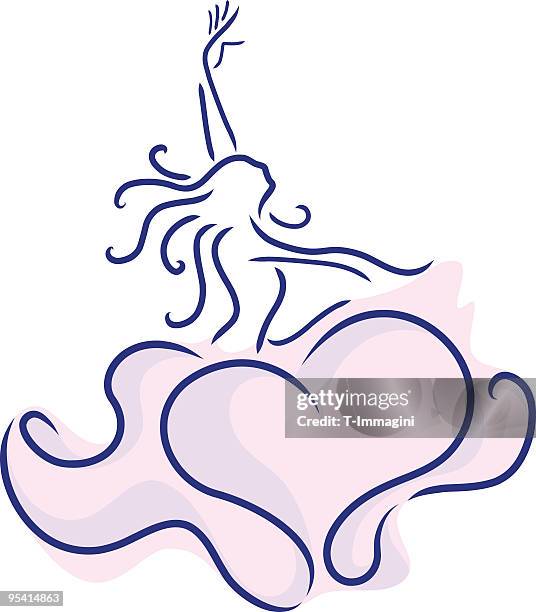heart dancer - flamenco dancer stock illustrations