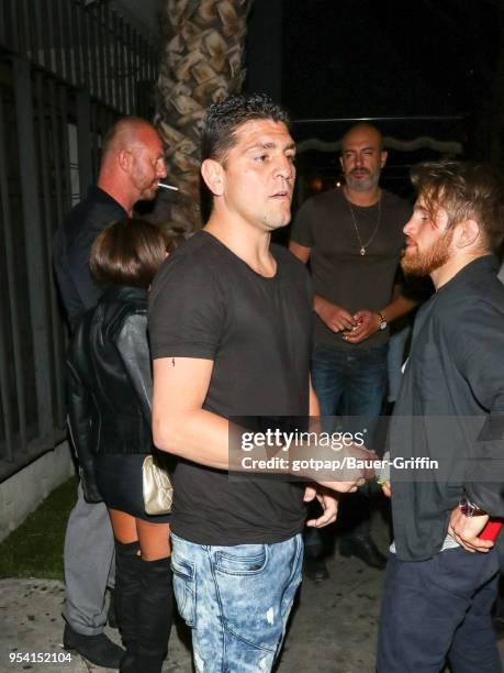 Nick Diaz is seen on May 03, 2018 in Los Angeles, California.