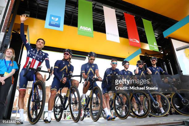 Start / Podium / Lawrence Warbasse of The United States / Adam Blythe of Great Britain / Shane Archbold of New Zealand / Mark Christian of Great...