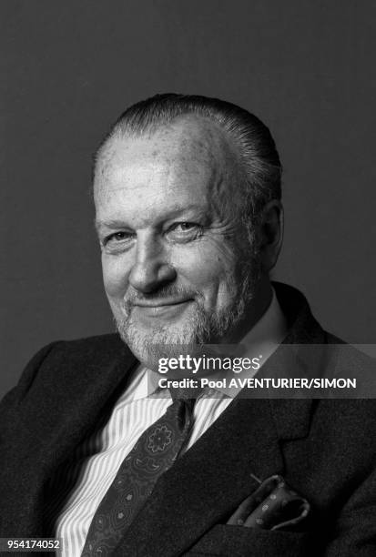 Charles Hernu lors du congrès du parti socialiste à Lille le 5 avril 1987, France.