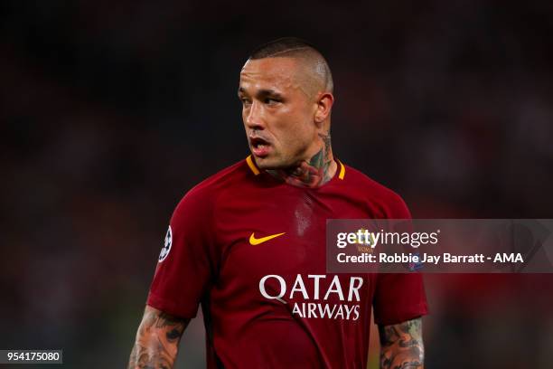 Radja Nainggolan of AS Roma during the UEFA Champions League Semi Final Second Leg match between A.S. Roma and Liverpool at Stadio Olimpico on May 2,...