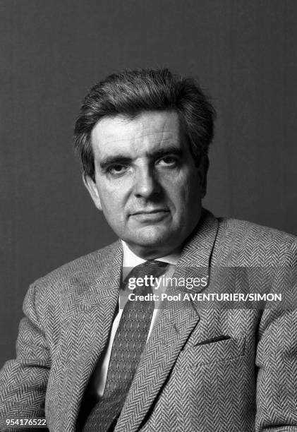 Jean-Pierre Chevènement lors du congrès du parti socialiste à Lille le 5 avril 1987, France.