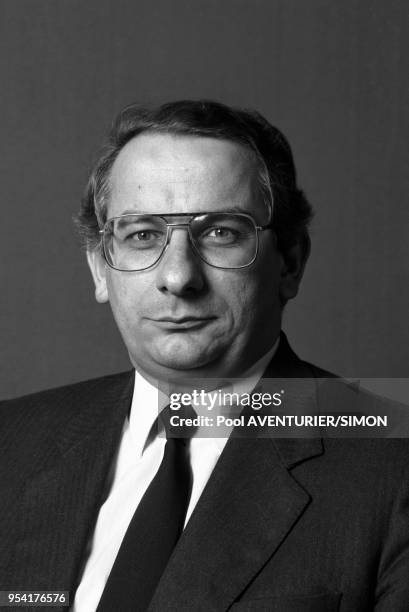 Michel Delebarre lors du congrès du parti socialiste à Lille le 5 avril 1987, France.