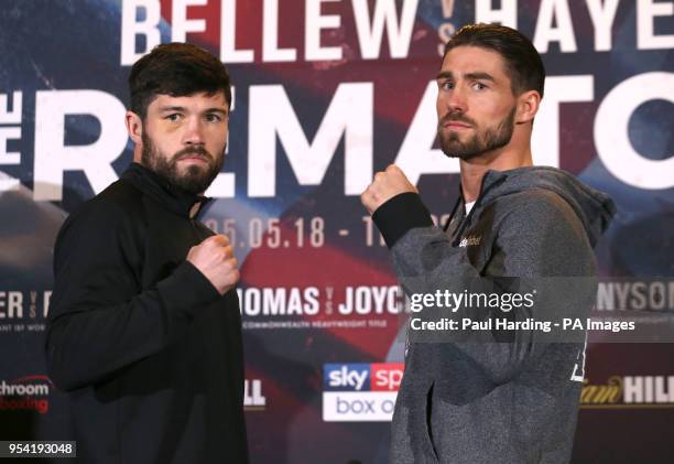 John Ryder and Jamie Cox during the press conference at the Park Plaza, London. PRESS ASSOCIATION Photo. Picture date: Thursday May 3, 2018. See PA...